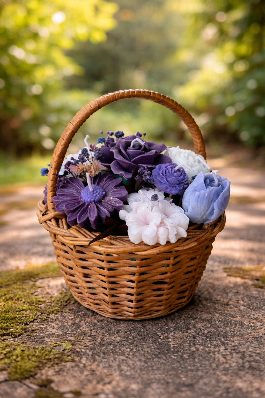 Basket Bouquet candle